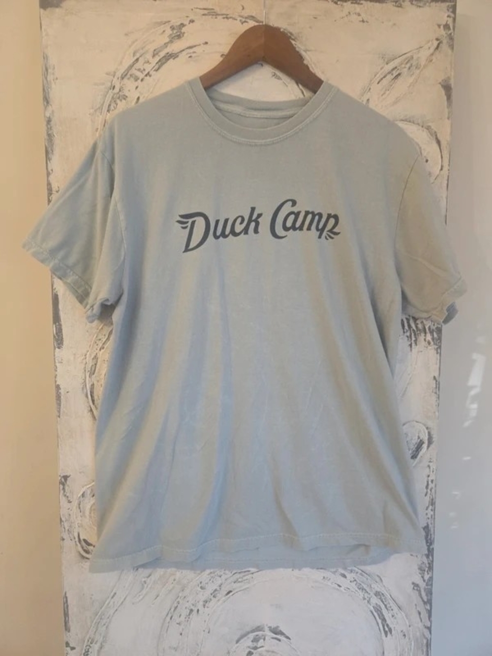 Duck Camp Men's Light Blue Graphic Crew Short Sleeve Tee